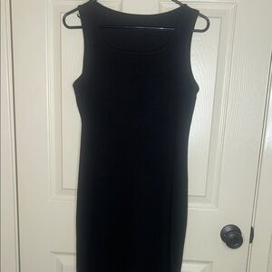 SHEIN Classic Black Midi Dress